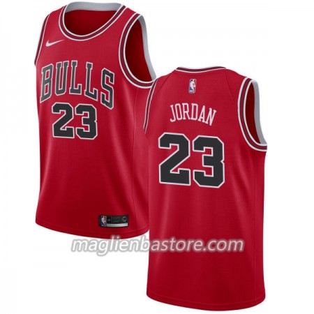 Maglia NBA Chicago Bulls Michael Jordan 23 Nike 2017-18 Rosso Swingman - Uomo